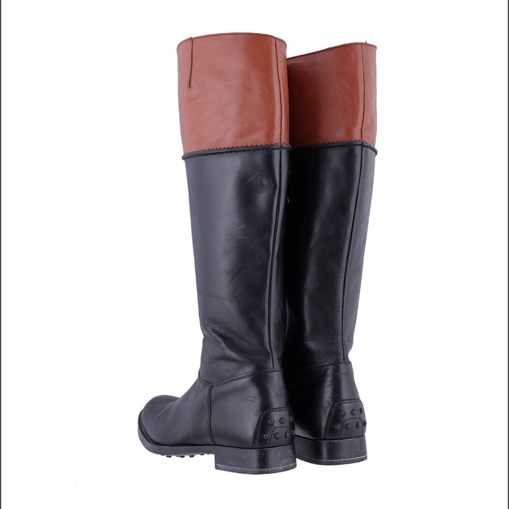 Tod’s Two-Tone Leather Riding Boots